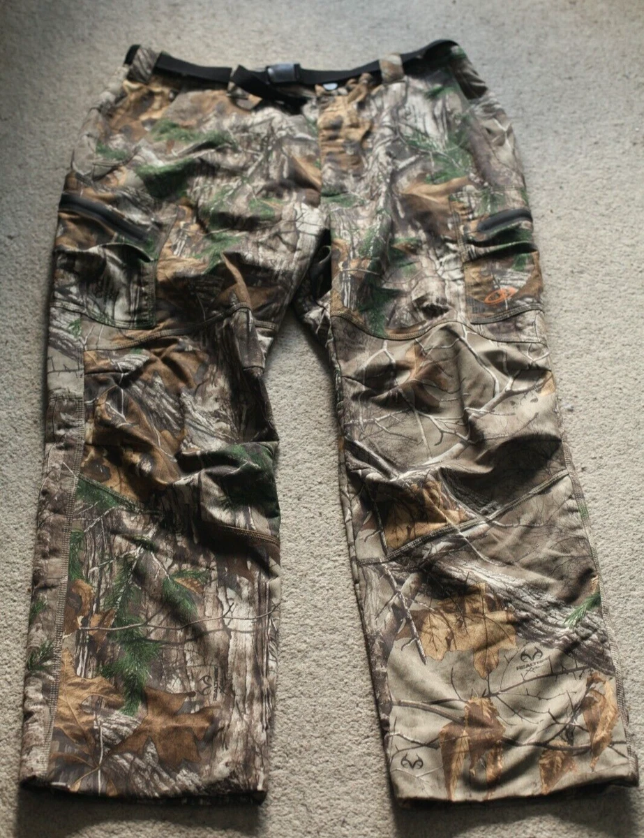Icebreaker Realtree Men 38x40 Merino Wool Camo Hunting Pants Leaves Canvas