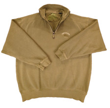 Tommy Bahama 1/4 Zip Sweater Medium Men's Relax Pullover Green 100 Cotton