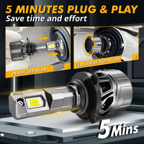 AUXBEAM 9006 HB4 LED Headlight Canbus Bulbs Low Beam 120W 28000LM Super Bright - Picture 3 of 12