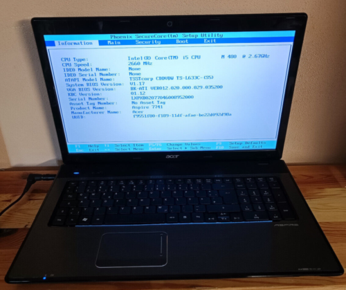 Acer 7741G Notebook Intel i5-M480 2,67GHz / 4GB Ram - Afbeelding 1 van 11
