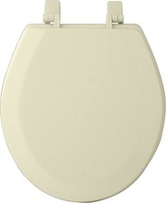 HARD WOOD STANDARD ROUND TOILET SEAT - BONE