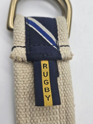 Cinturón Rugby Ralph Lauren Golf Navegación Yate Azul Marino Universidad Polo Club Unisex Talla M - Imagen 3 de 16