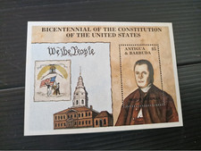 ANTIGUA AND BARBUDA 1987 SG MS1143 BICENT OF US CONSTIUTION  MNH