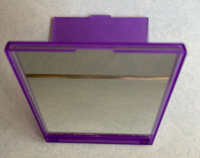 Purple Cosmetic Makeup Folding Compact Mirrors Stand Travel Portable - New
