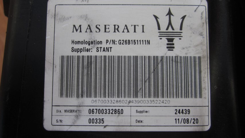 Maserati LEVANTE m161 FUEL VAPOR EVAPORATOR SMOG CANESTER 6700332860