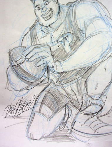 ProStars 1991 SIGNED DAN KUBAT Hand Drawn Character DIC Art NBA NFL NHL - Imagen 2 de 2