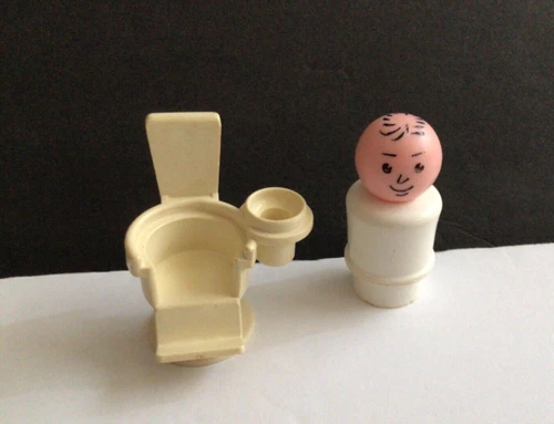 Vintage Fisher Price Little People Family Village Dentist + Chair