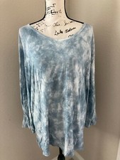 NINE WEST BLUE TIE DYE SHIRT - SIZE XL  (pdt)