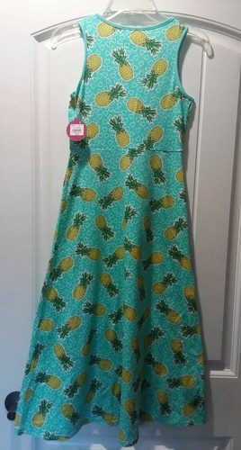 SO Strappy Maxi Long Colorful Pinapple Fruit Heart Summer Print Dress Girls 7/8 - Picture 4 of 8