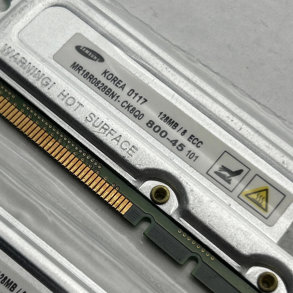 256MB 2x128mb 800-45 184 pin RDram Memory Rambus ECC Samsung MR 128MB - Image 4 of 4