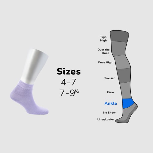 Cosyfeel® Women Loose Diabetic Ankle Socks 4-Pack Bamboo Material Seamless Toe - Picture 83 of 231