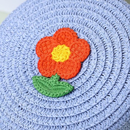 Zipper Summer Beach Shoulder Bag Pastoral Flower Kids Coin Purse Woven Bag - Picture 7 of 22