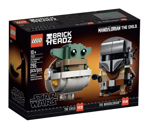 NEW LEGO STAR WARS The Mandalorian & The Child (baby Yoda) BRICKHEADZ set #75317