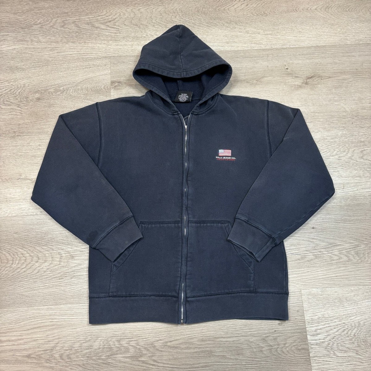 Vintage Polo Jeans Co American Flag Full Zip Hoodie Youth XL | eBay