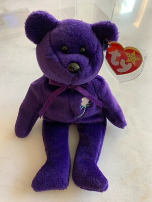 Rare 1st Ed TY Princess Diana Beanie Baby Made in China,