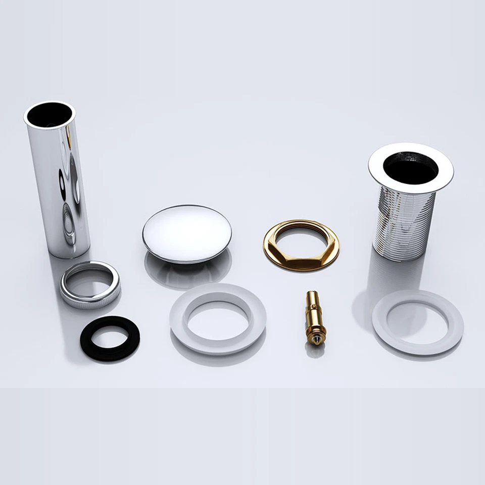 Design Automatik Ablaufgarnitur Push-Open Pop-Up-Ventil Abfluss Chrom Pup01  - Bild 3 von 3