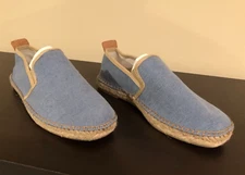 Toni Pons Women's "Dallas" Slip On Flats Shoes Sz 39 US 8.5 Blue NIB