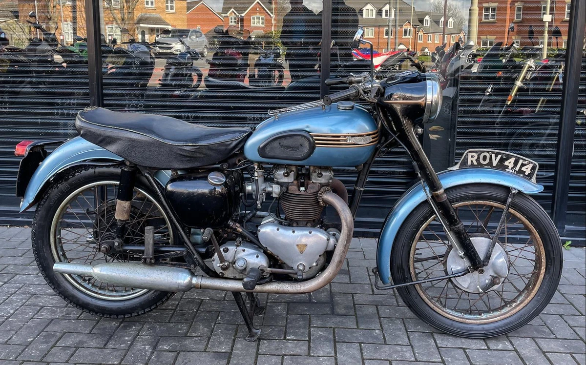 1955 TRIUMPH T110 TROPHY 650 MATCHING NUMBERS RUNS WELL