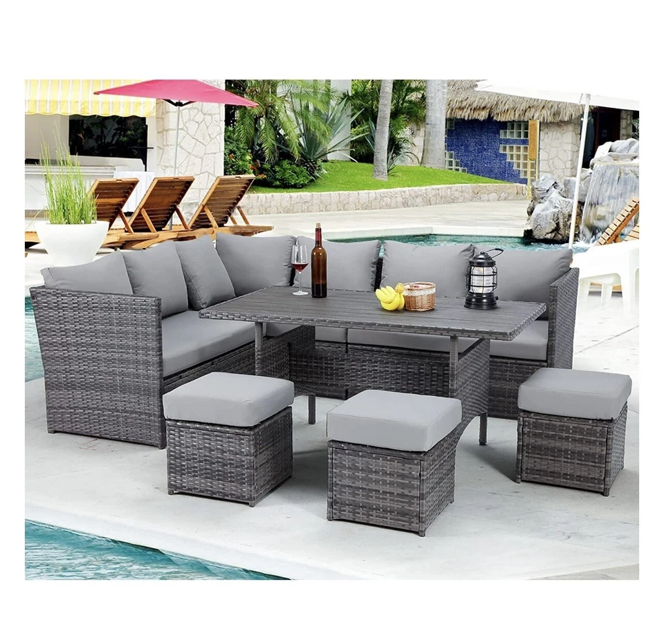 Conjunto confortável de pátio cinza - Imagem 2 de 3