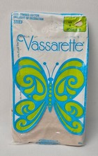 Vtg Beige Vassarette Combed Cotton Brief Panties Size 4 New Underwear 5420 USA