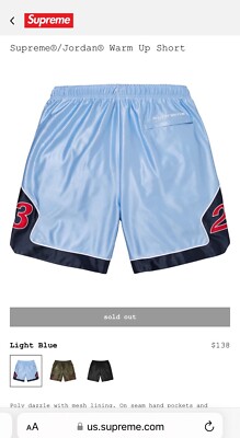 ウェア Supreme x Jordan Warm Up Short Supreme Jordan Warm Up Short (FW24) - $138