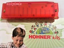 HOHNER HARMONICA FOR CHILDREN KIDS - YOU PICK THE COLOR NEW WITH CLEAR CASE 