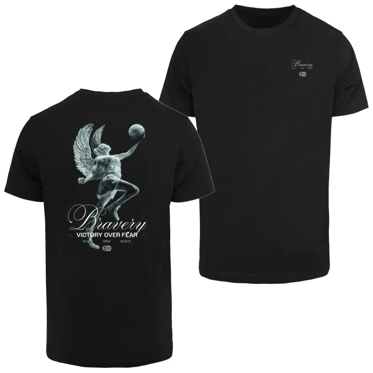 Mister Tee Victory Over Fear Men's T-Shirt Cotton Prints Triumph Over Fear
