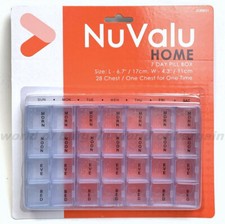7 Day PILL ORGANIZER 4 Dosage Compartment Medicine Storage Box Container Cases