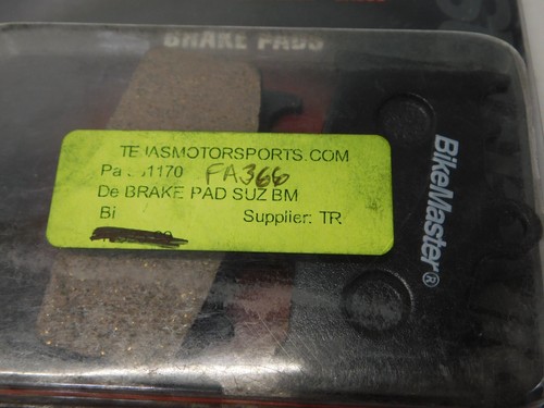 S111T2 961170 BikeMaster Brake Pads 2002-2010 Suzuki VL1500 - Picture 2 of 4