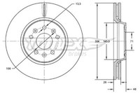 Tomex Brakes 2X Bremsscheibe Vorne Ø304 Mm FüR Peugeot 407 SW 6E_ 2.0 Hdi 135