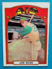 1972 Topps #209 Joe Rudi Oakland Athletics Baseball Card EX