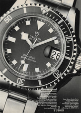 Tudor Submariner 1977- Vintage Werbung Ad Anzeige Reklame yellowed_vintageads