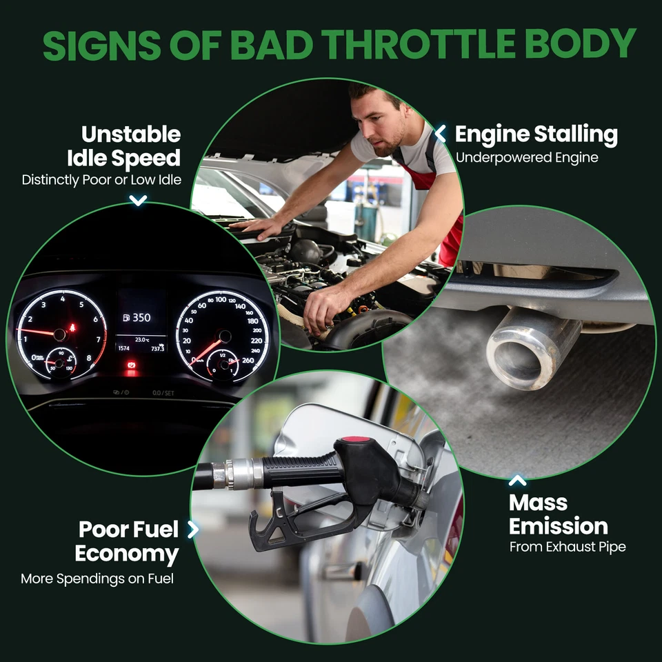 Conjunto de carrocería del acelerador apto para Ford Explorer Flex E150 E350 Lincoln MKT S20020 Foto 4 de 4