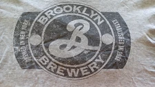 BROOKLYN BREWING CO. Grey Logo T Shirt Sz L Tri Blend Soft Beer New York Old