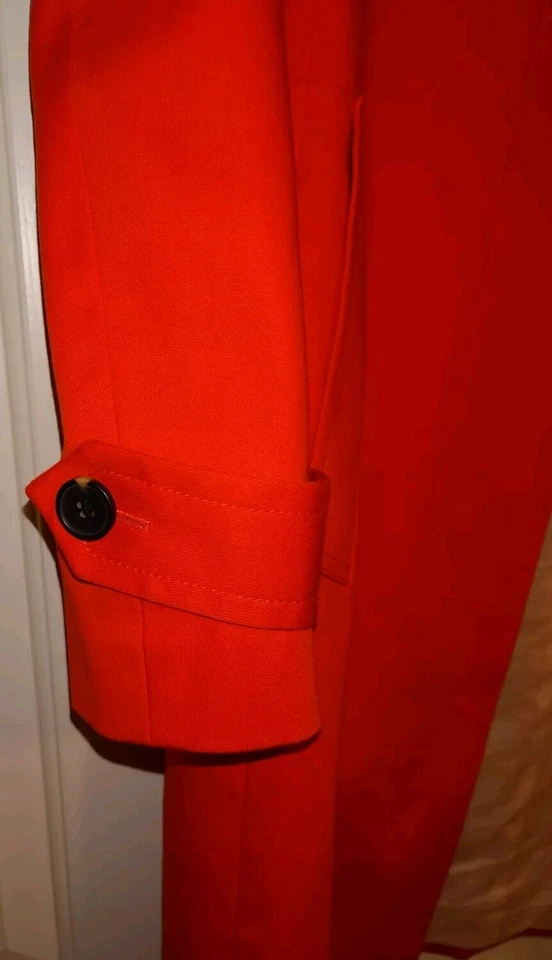 Ann Taylor Beautiful Red Trench Coat Size Small Women's NWT MSRP $228 - Image 4 of 4