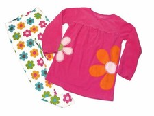Carter's Girl's Cotton and Fleece Floral Tunic Pajama Set, Size 5