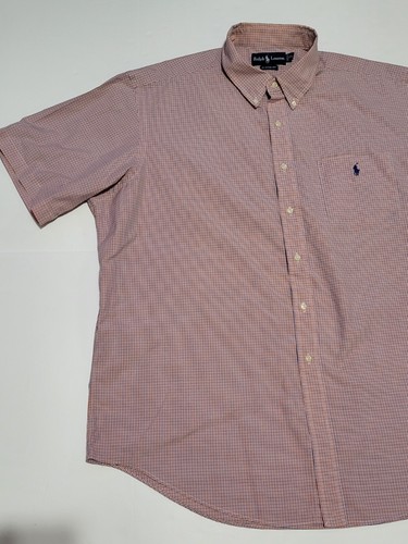 (#3) Polo By Ralph Lauren Hemd Größe XXL Herren Rot Blau Kurzarm