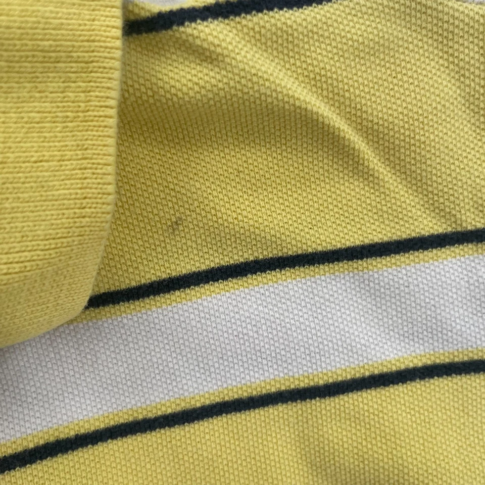 Faded Glory Shirt Youth Boy's Yellow Striped Polo Size 8 Collared Short Sleeve - Image 3 of 4