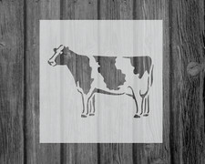 Cow Stencil, Durable Flexible Handmade Mylar Reusable Craft Template, 137