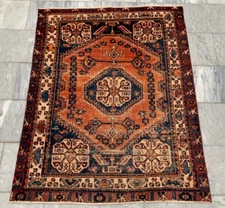 Vintage Rug,Afghan Rug,Turkish Rug,Boho Rug, Bedroom Rug,Hand Knotted Rug 4x5 ft