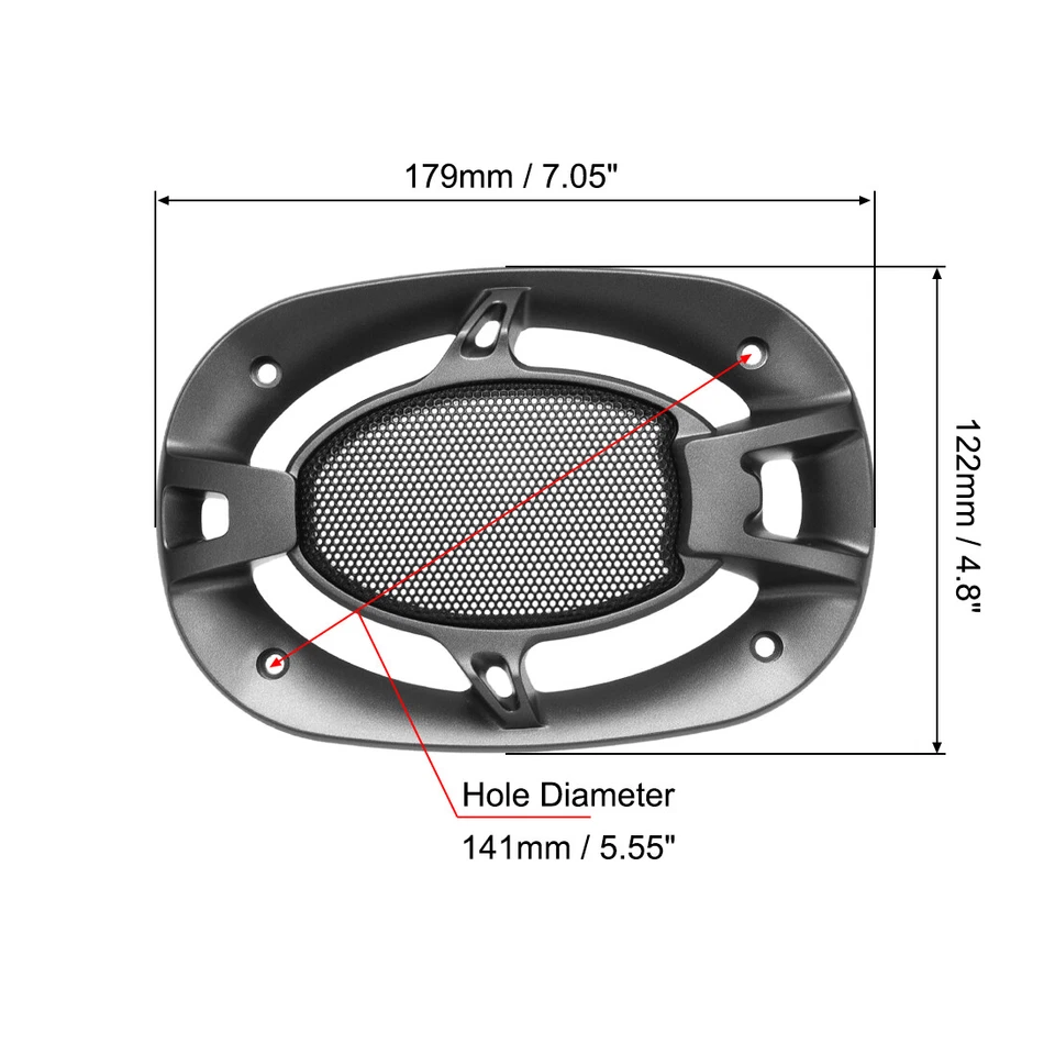 Protector protector de subwoofer cuadrado de malla de 4x6 pulgadas negro 2 piezas Foto 2 de 3