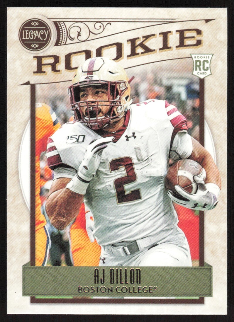 2020 Panini Legacy Rookie AJ Dillon RC #185 Boston College Eagles
