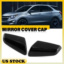 Black Side Mirror Cover Cap For Chevy Equinox Terrain 2018-2023 2024 US Model