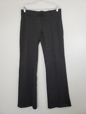 (A5) Betabrand Women's Yoga Pants Size L Stretch Pull on Leggings Flare Charcoal