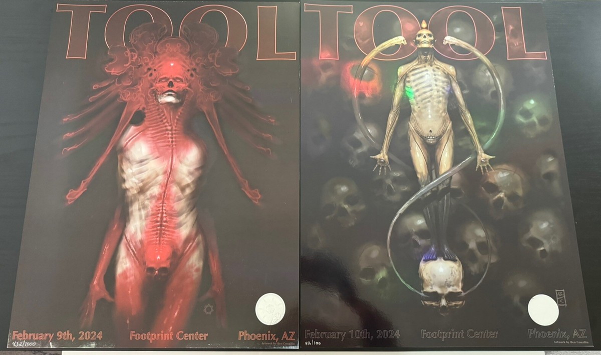 Tool Poster Set - Phoenix 2024 Nights 1 & 2 - Slight Damage
