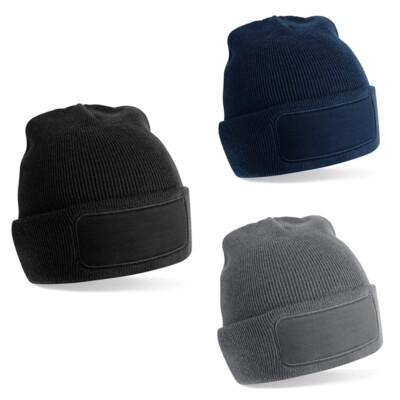 Beechfield Recycled Original Patch Beanie CB445R Herren Damen Wintermütze Strick