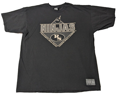 ROCKSMITH NINJA SQUAD CREEPIN WHILE U SLEEPIN Men XL Black T-Shirt Made In USA