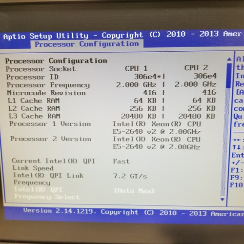 Płyta serwerowa Intel S2600CP PBA G50768-512 LGA2011 2* E5-2640v2 2,4 GHz 64 GB RAM - Zdjęcie 3 z 6