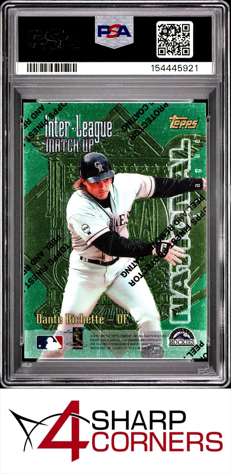 1997 TOPPS INTER-LEAGUE MATCH UPS #ILM3 KEN GRIFFEY JR. WITH COATING PSA 10 view 2