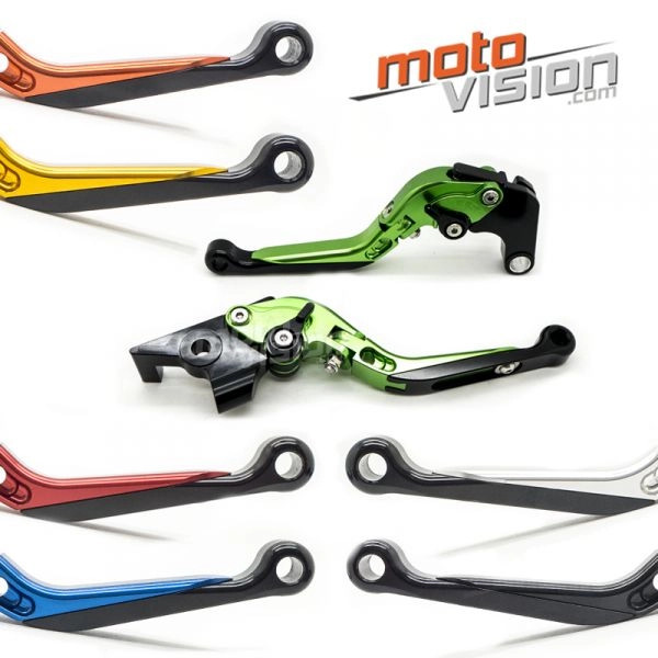 Leviers de frein Flip Up Kawasaki 1400 ZZR usinés CNC anodisés